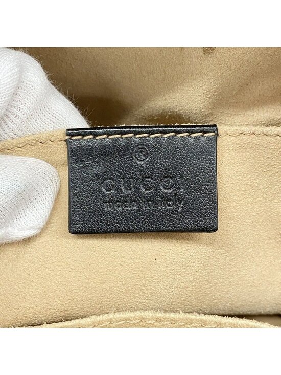 Gucci Backpack GG Marmont Leather Black Gold main image 9